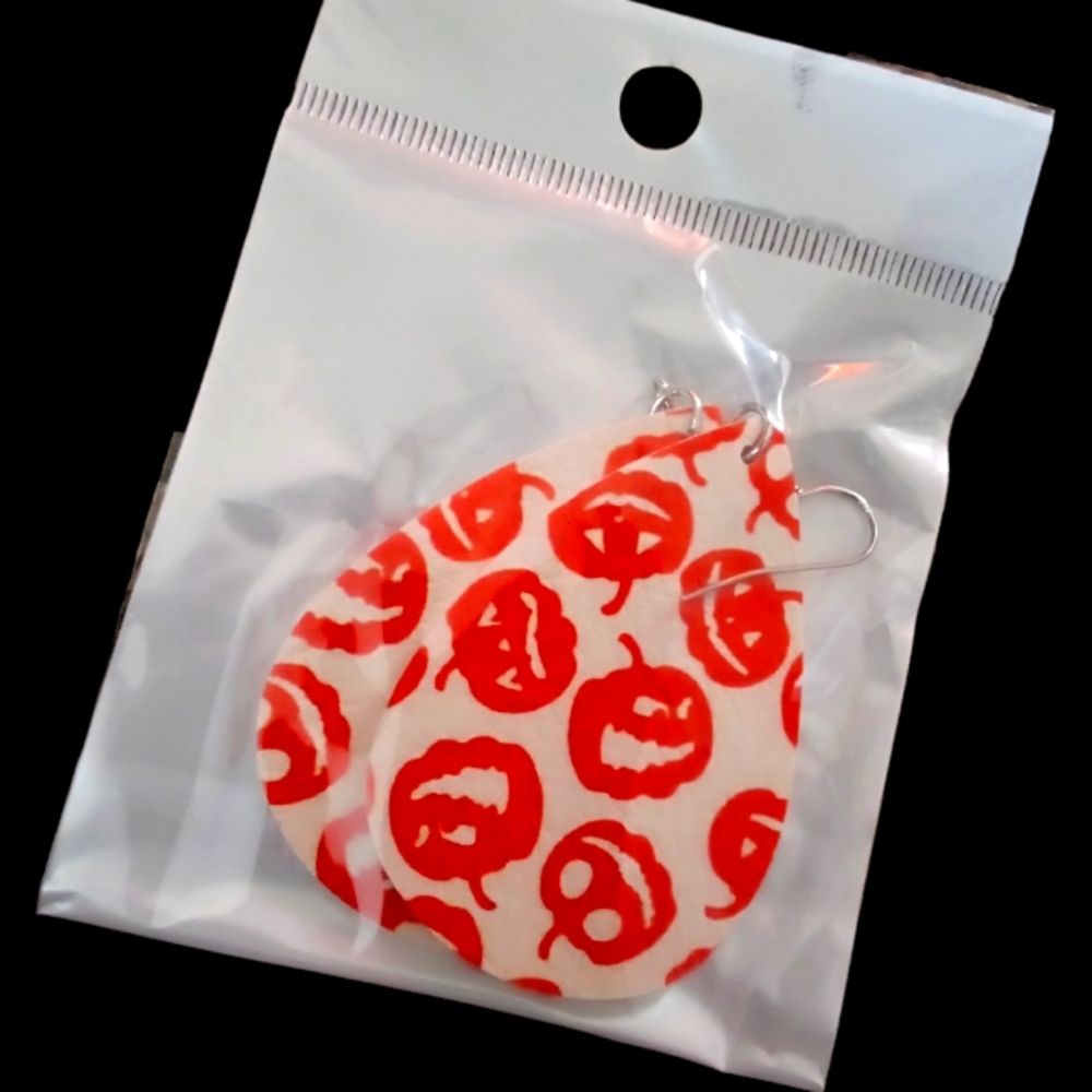 New! Halloween 🎃 Leather Faux Earrings 🎃